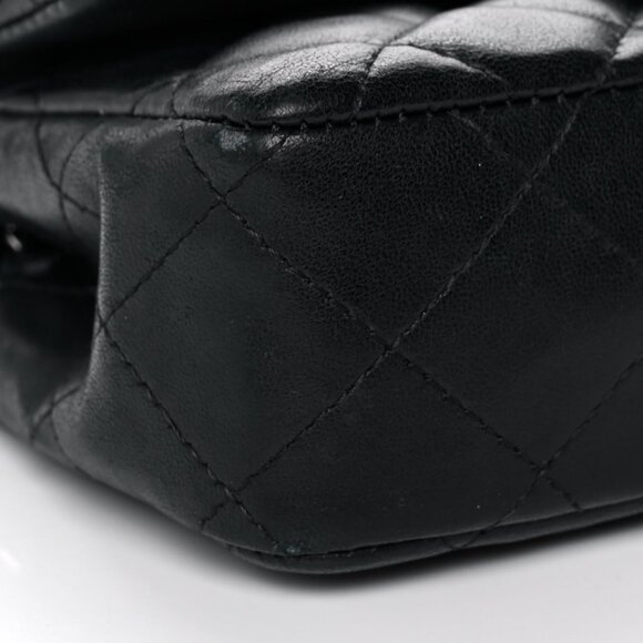 Lambskin Quilted Extra Mini Rectangular Flap Black - Picture 5 of 10